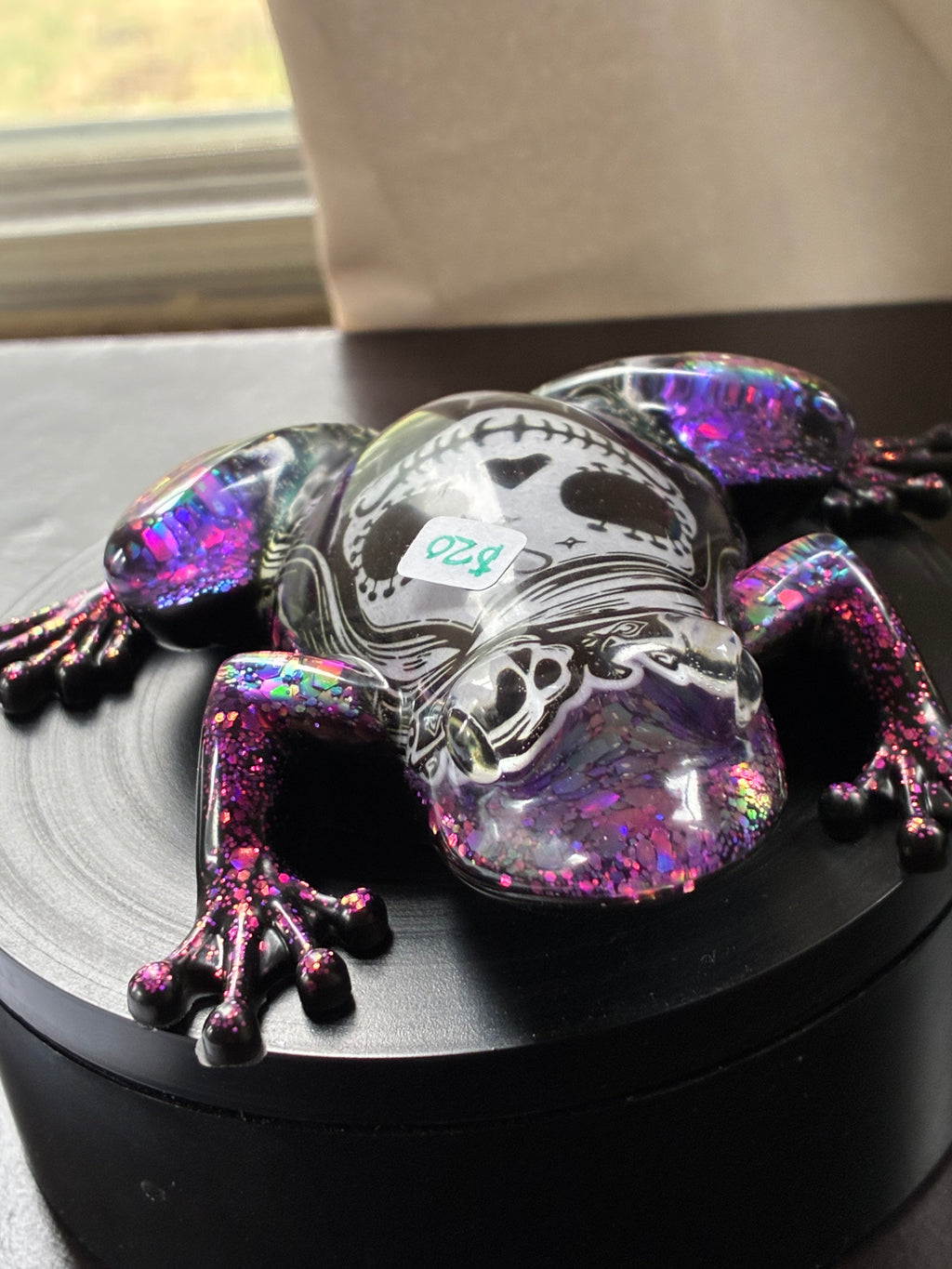 Sugar Skull Holographic Resin Frog – additional product view