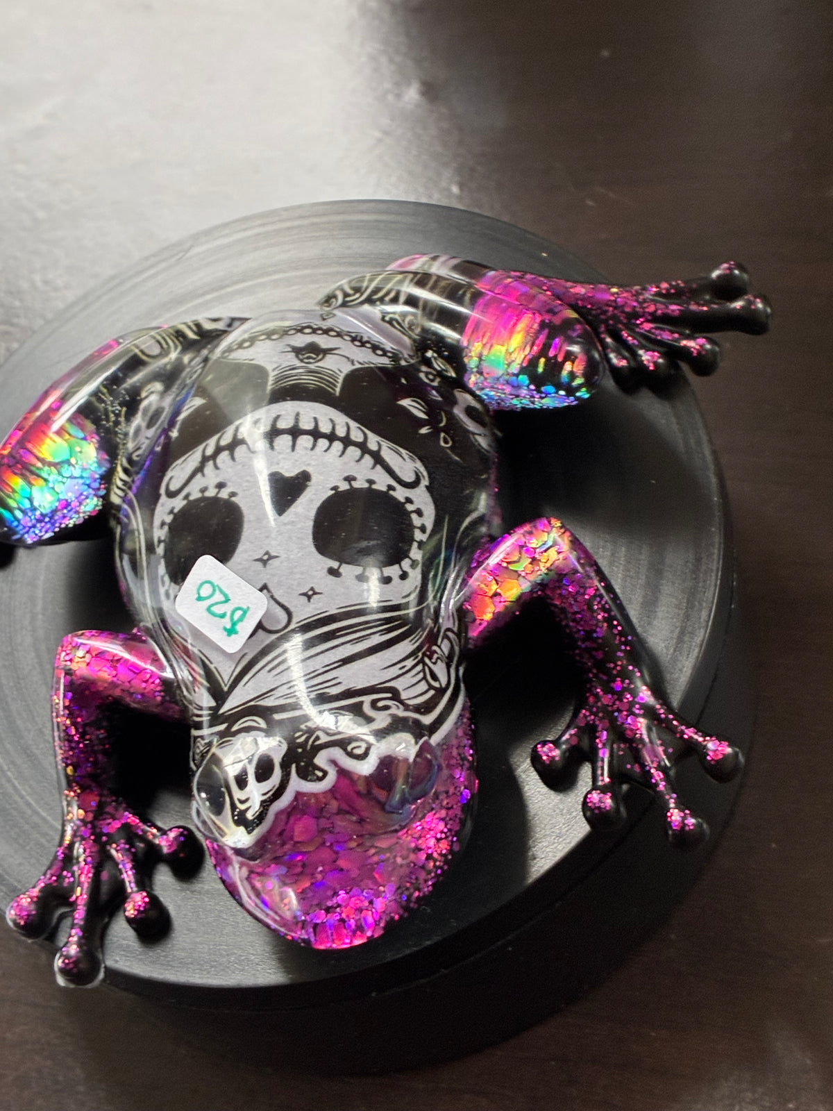 Sugar Skull Holographic Resin Frog – additional product view