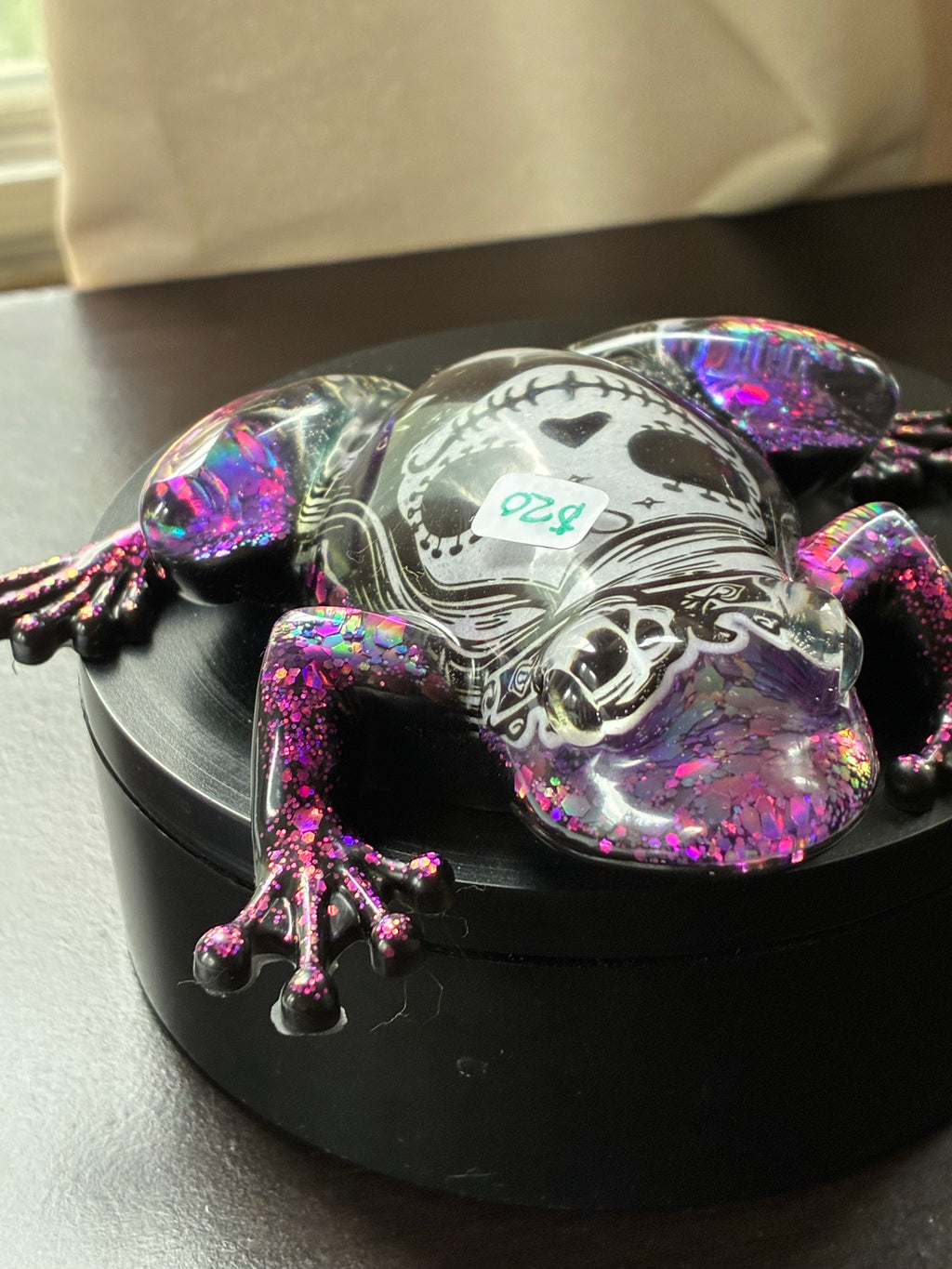 Sugar Skull Holographic Resin Frog – additional product view