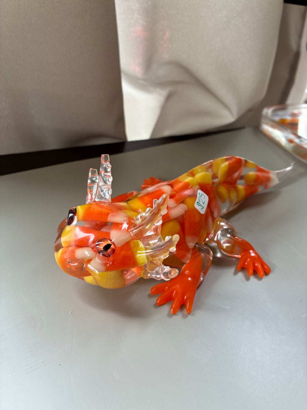 Candy Corn Resin Axolotl Figurine – One of a Kind – additional product view