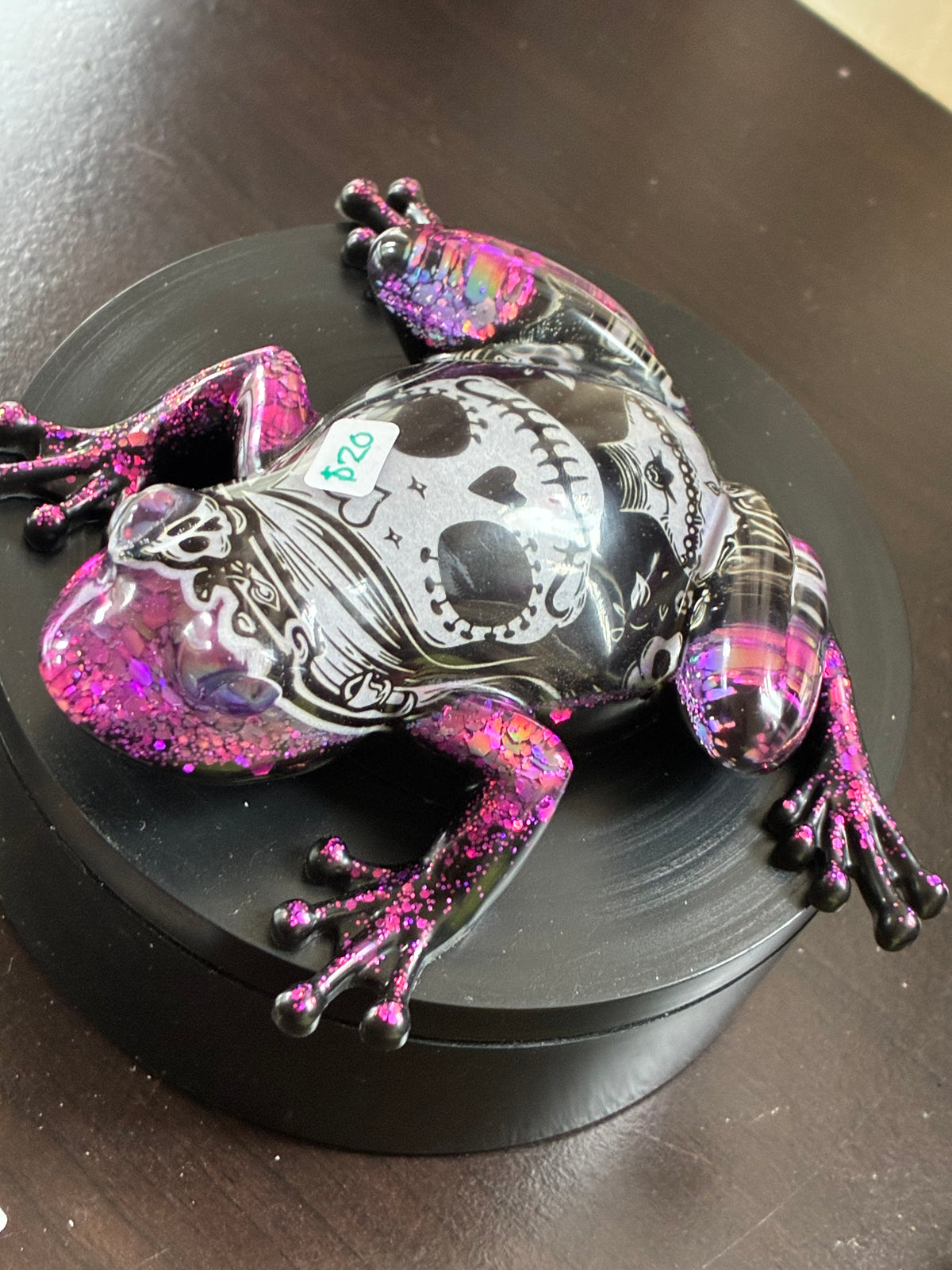 Sugar Skull Holographic Resin Frog – additional product view