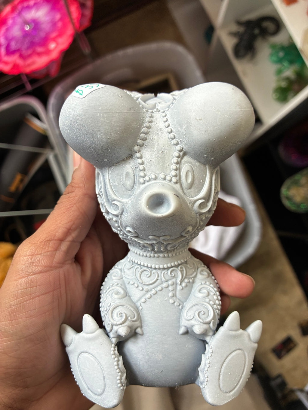 Primed Nidoqueen-inspired UV resin 3D printed DIY paint figure, front view
