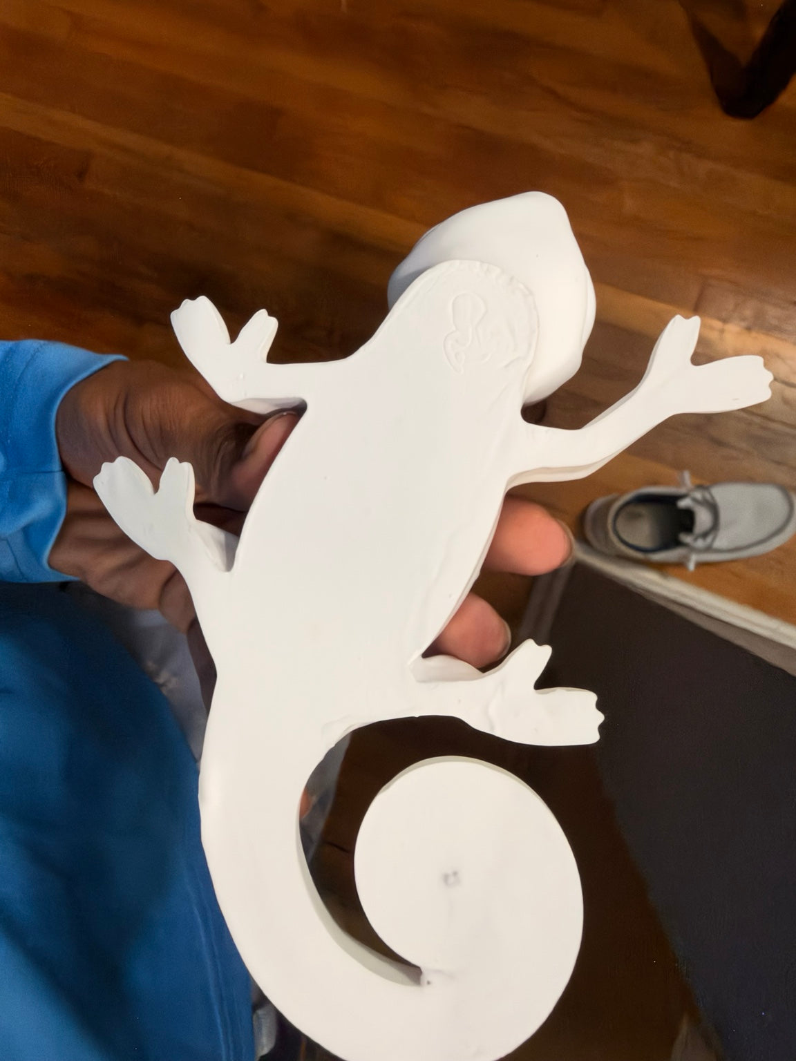 Ceramic resin chameleon casting back view